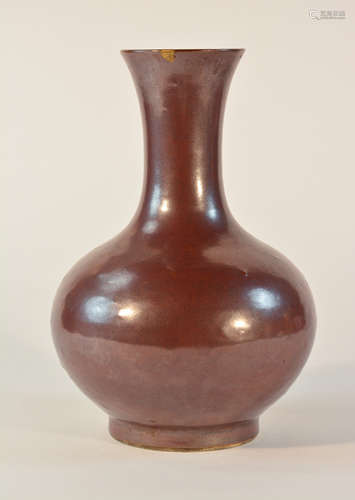 Chinese Iron Rust Glazed Porcelain Vase