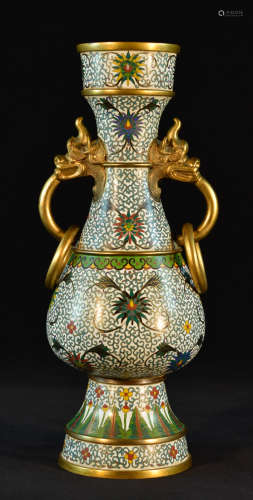 Chinese Cloisonne Vase - Lao Tian Li