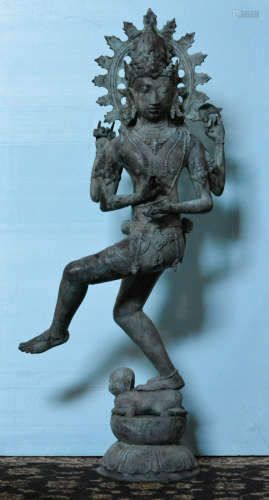 Indian Standing Bronze Diety