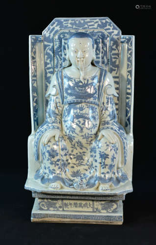 Chinese Blue White Porcelain Figurine