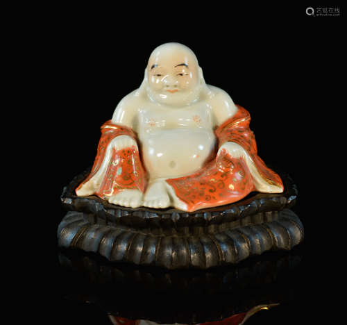Chinese Miniture Famille Rose Porcelain Hotei