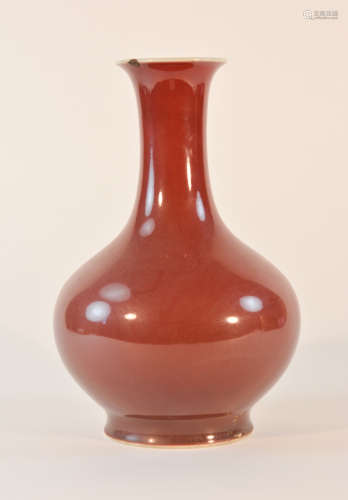 Chinese Liver Red Porcelain Vase