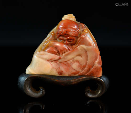 Chinese Soapstone Carving of an Immortal