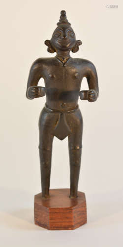 Indian Standing Bronze Figurine with Rich Patina