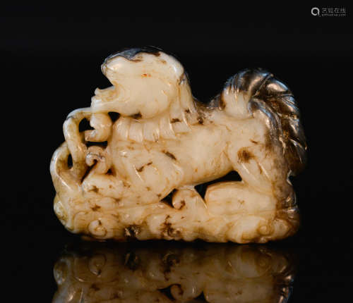 Chinese Early Carved Jade Animal Lion