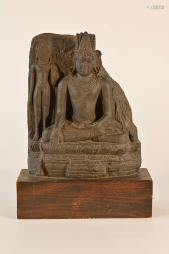 Early Indian Nepal Stone Carving of a Buddha