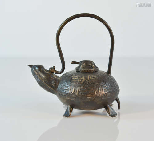 Chinese Turtle Formed Scholar Ewer
