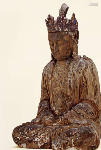 木雕观音菩萨坐像
