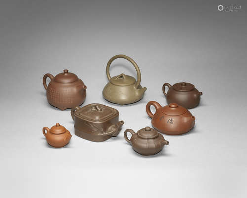 A small selection of Yixing teapots