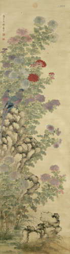 In the manner of Yun Shouping (16331690), 20th century.  Flower and birds