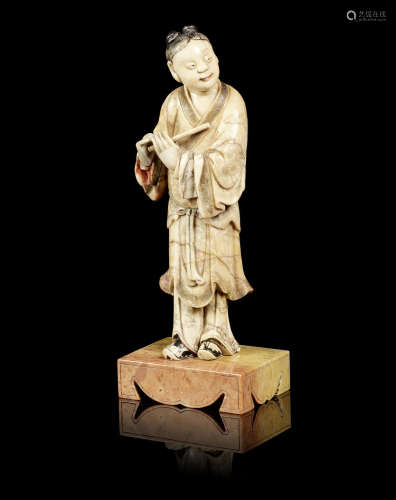 A soapstone figure of Han Xiangzi.  18th century