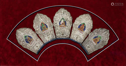 A Sino-Tibetan Ceremonial headband.  19th or 20th Century