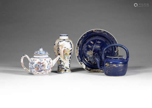 A group of porcelain tea wares.  18th century