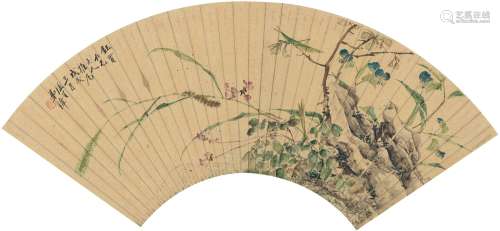 程 璋（1869～1938） 花间虫趣图