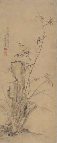 马湘兰（1548～1604） 竹石兰花图