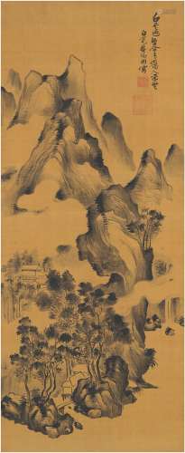 张瑞图（款） （1570～1641） 云山楼阁图