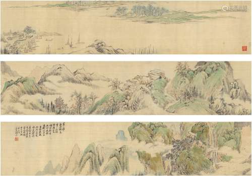 顾 澐（1835～1896） 临吴历山水卷