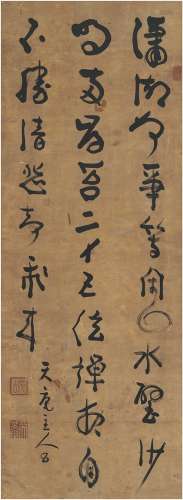 独立禅师（1596～1672） 草书 钱起诗