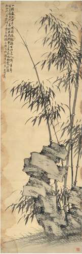 黄逸儒（1850～1928） 竹石图