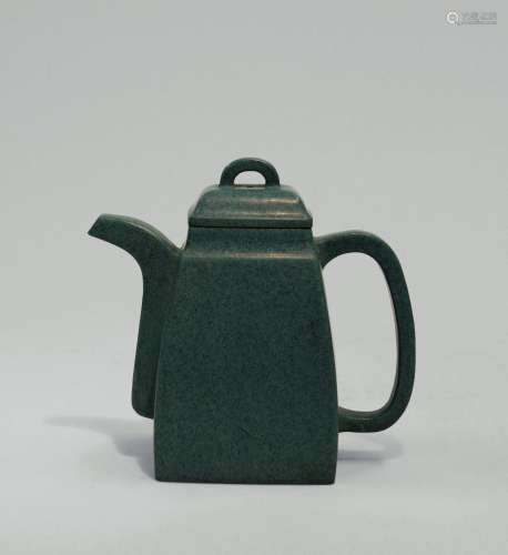 清 紫砂胎炉钧釉茶壶