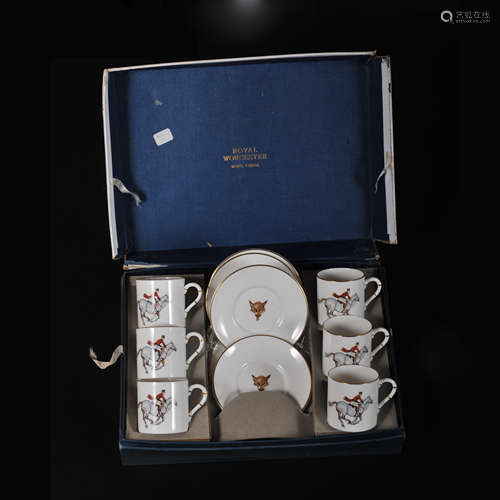 royal worcester 骨瓷咖啡杯12头6组