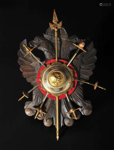 20世纪 双头鹰造型盾牌挂件