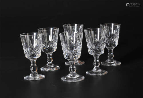 20世纪 Brierley 水晶小酒杯6件套