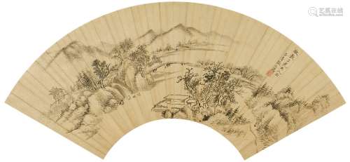张之万(1811-1897) 山水 镜心 水墨纸本
