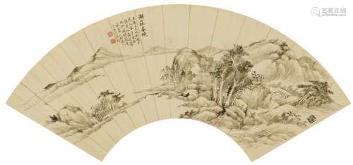 方士庶(1692-1751) 湖庄春晓 镜心 水墨纸本
