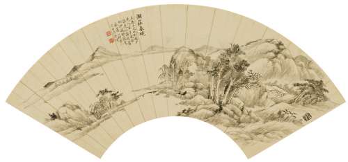 方士庶(1692-1751) 湖庄春晓 镜心 水墨纸本
