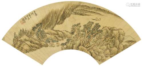汪昉(1799-1877) 夏日山居图 镜心 设色纸本