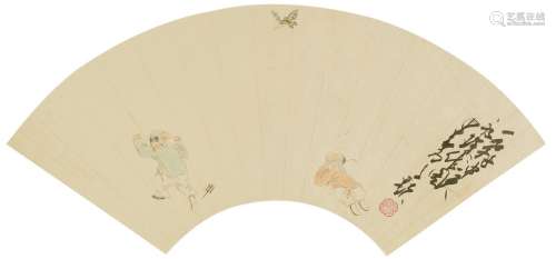 赵少昂(1905-1998)、温永琛合作 一飞冲天 镜心 设色纸本