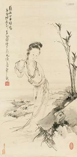 徐操(1899-1961) 仕女 镜心 水墨纸本