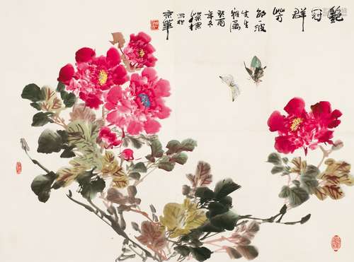 陈葆棣(b.1947) 艳冠群芳 镜心 设色纸本