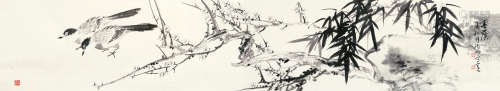 花鸟 绘画 横卷  纸本