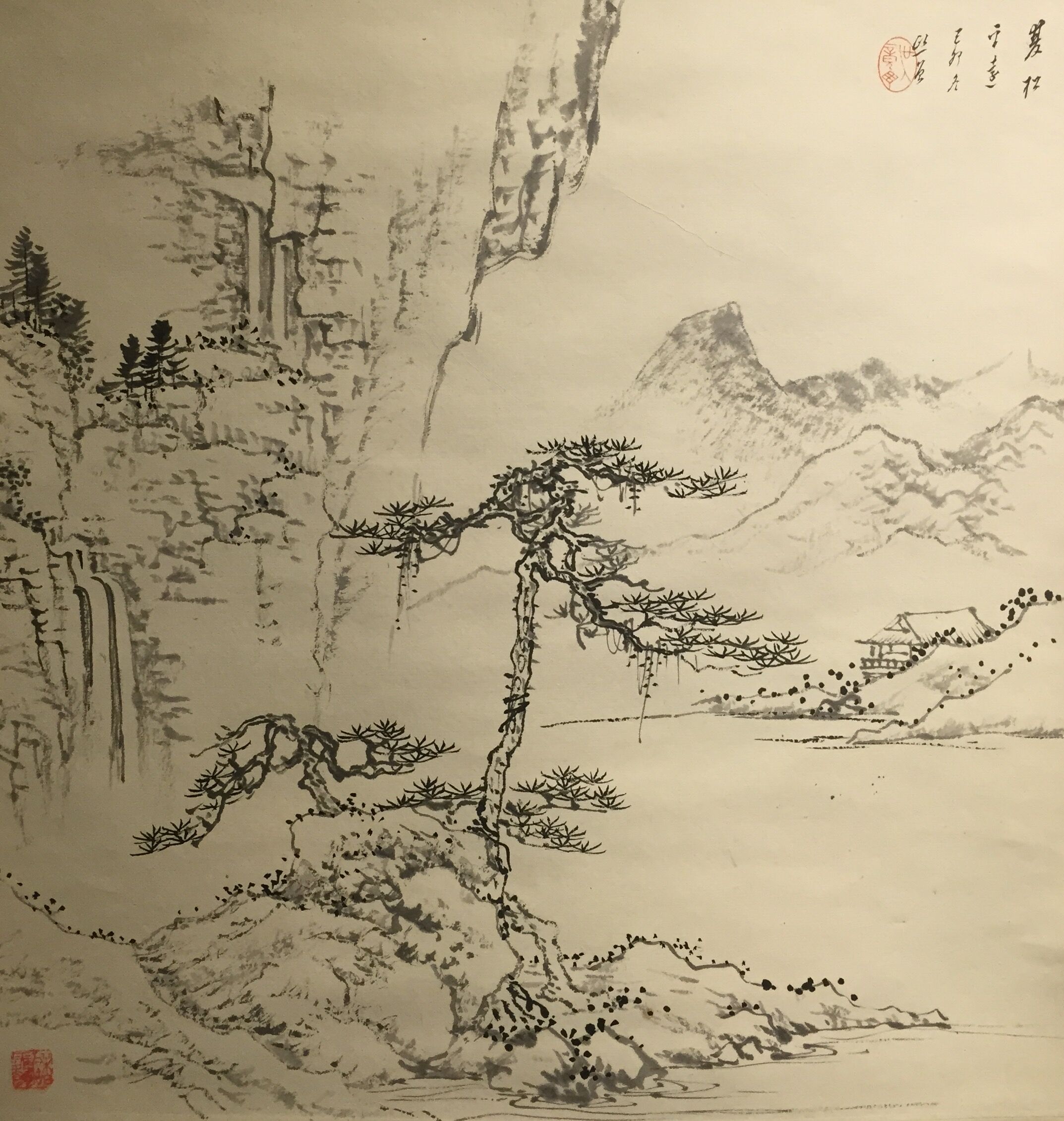 平远山水画图片