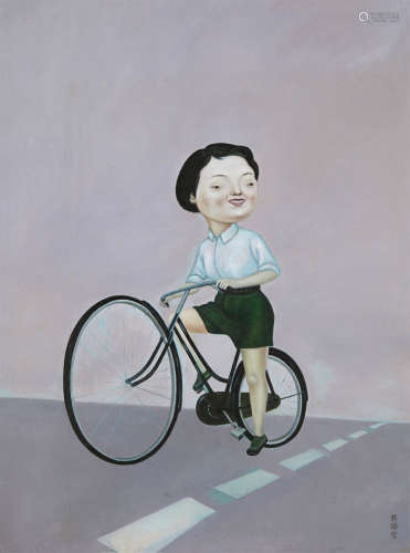 林海容 女孩与自行车