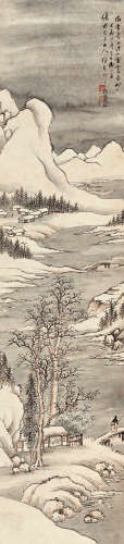 汤贻汾 1797年作 溪山雪霁 立轴
