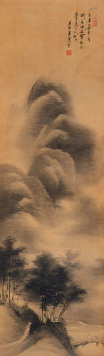 吴石僊 1895年作 云山图 立轴