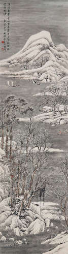 吴榖祥 1890年作 溪山雪霁 立轴