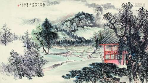 李珉 辛丑（1961年）作 乌江图 镜心 纸本