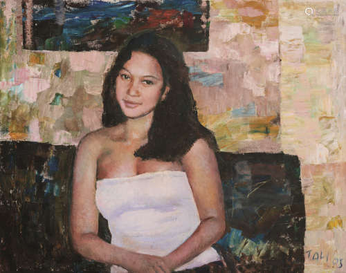 曹达立 2005年作 巴利女孩 布面油彩