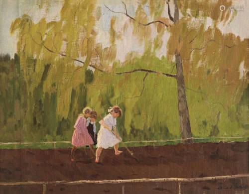 西多罗夫·瓦连金·米哈伊洛维奇 1961年作 在菜园里 布面油彩