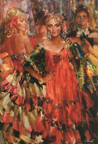 叶扎科夫·弗拉基米尔·卢斯拉维奇 2014年作 红舞者 布面油彩