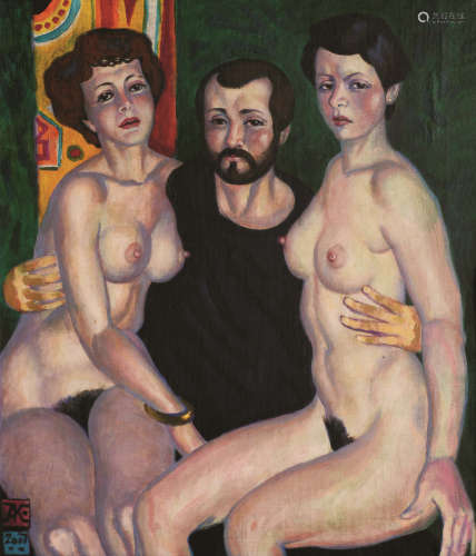 柯拉萨温·阿列克谢·尼古拉耶维奇 2007年作 艺术家和他的慕斯 布面油彩