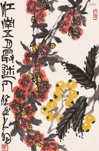 陈大羽 癸酉（1993）年作 江南春色 立轴 设色纸本