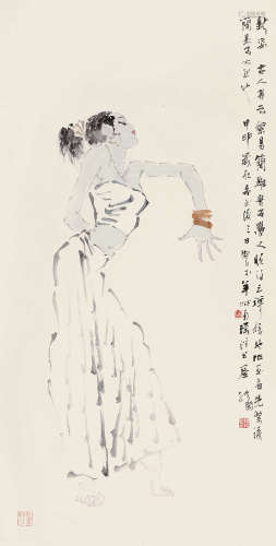 陈振国 甲申（2004年）作 新姿 镜片 设色纸本