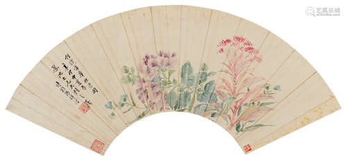 张祥河 辛卯（1831年）作 秋芳图 镜片 设色纸本