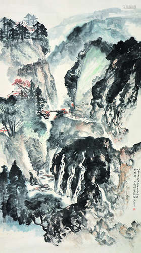 李琼九 山水