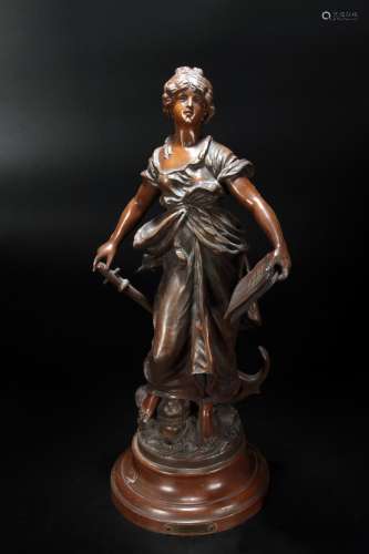 少女铜雕 法国